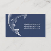 Fischereileitfaden Beruflich Fisherman Navy Blue Visitenkarte (Rückseite)