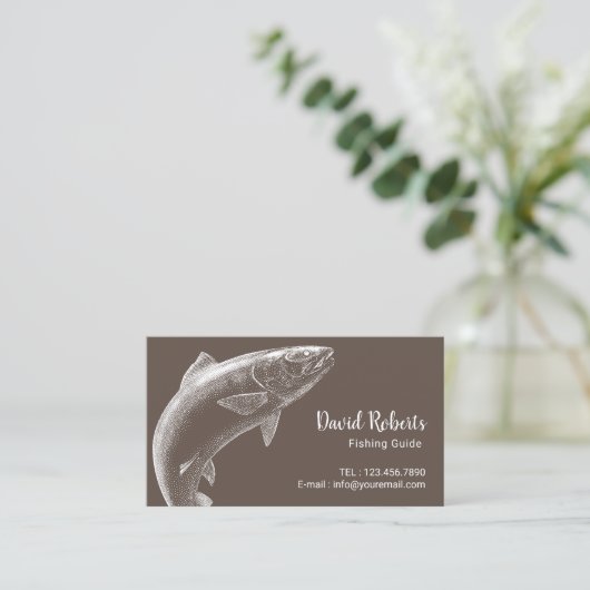 Fischereileitfaden Fischereicharta Visitenkarte (Stehend Vorderseite)