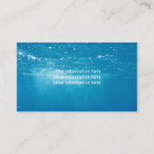 Fischereileitfaden Service Blaues Wasser Visitenkarte (Rückseite)