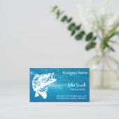 Fischereileitfaden Service Blaues Wasser Visitenkarte (Stehend Vorderseite)