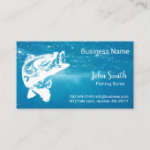 Fischereileitfaden Service Blaues Wasser Visitenkarte (Vorderseite)