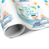 Fischereiliebhaber Geburtstagsthema Geschenkpapier (Rolleneckpunkt)