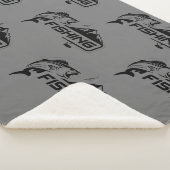 Fischereilogo Fisherman Hobby Fish Grafik Sherpadecke (3/4)