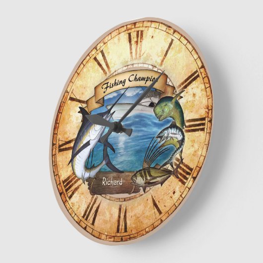 Fischereimeister (anpassbar) Uhr (Winkel)