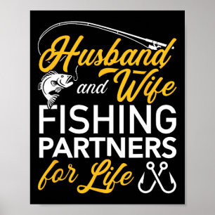 Fischereipartner für Husbyne und Ehefrau Poster