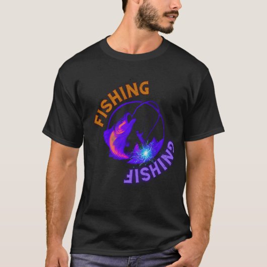 Fischereisymbol gekippt T-Shirt (Vorderseite)