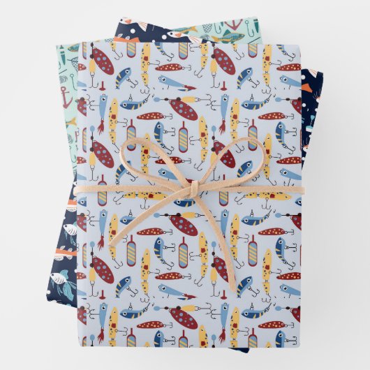 Fischereithema Geschenkpapier Set (Beispiel)