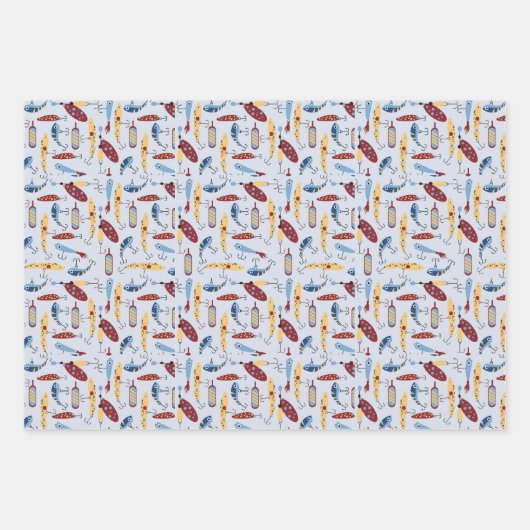 Fischereithema Geschenkpapier Set (Vorderseite)
