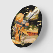 Fischereiuhr Runde Wanduhr (Winkel)