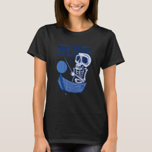 Fischereizubehör Skelett Angelfischerei Fischfang T-Shirt