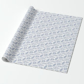 Fischerfang des Tages Blau und Weiß Geschenkpapier (Ungerollt)
