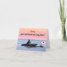 Fischerhaken Valentinstagskarte