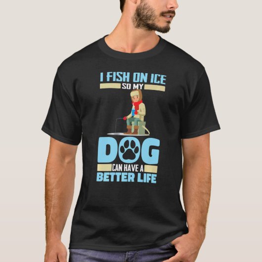 Fischerhund - Eisfischen Premium T-Shirt (Vorderseite)