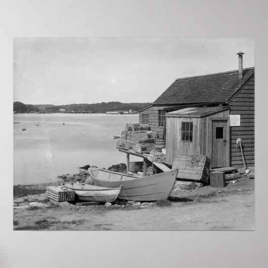 Fischerhütte, 1900. Vintages Foto Poster (Vorne)