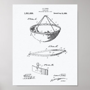 Fischernetz 1920 Patent Kunst Weiß Papier Poster