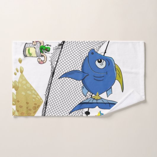 Fischernetz Sand Würmer Badezimmer Handtuch Sets (Handtuch)