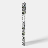 Fischernetz-Spitze Blumenmuster weiß pink schwarz Case-Mate iPhone Hülle (Rückseite / Rechts)