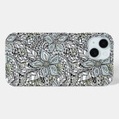 Fischernetz-Spitze Blumenmuster weiß pink schwarz Case-Mate iPhone Hülle (Rückseite (Horizontal))