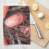 Fischernetze, Flöße und Seil auf dem Hafen Küchentuch (Viertel Falte)