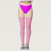 Fischernetze Strumpf Hot Pink mit Knickern Legging