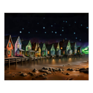 Fischers Cove Shoppes Folk Art Poster