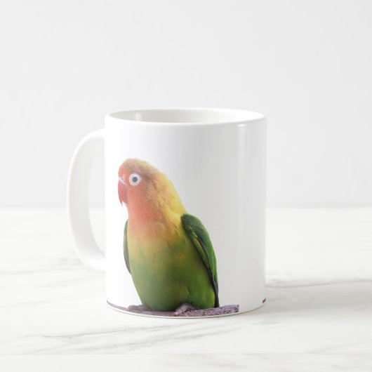 Fischer's Lovebirdのマグカップ Kaffeetasse (Vorderseite Links)