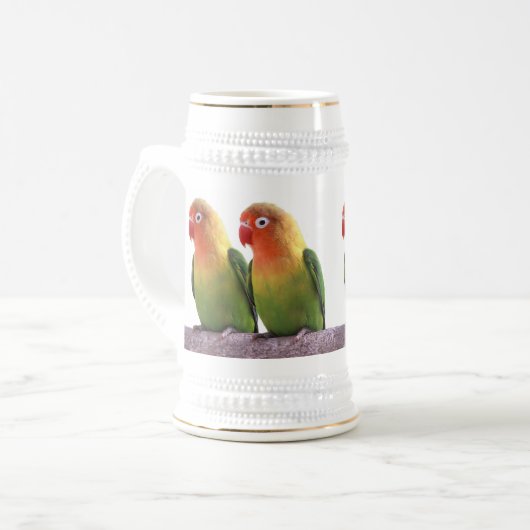 Fischer's Lovebird Bierglas (Vorderseite Links)