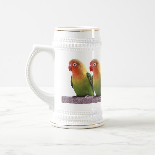 Fischer's Lovebird Bierglas (Links)