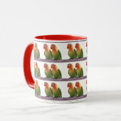 “Fischer's Lovebird” Tasse (Vorderseite Links)