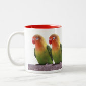 Fischer's Lovebird Zweifarbige Tasse (Links)