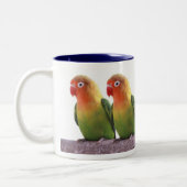 Fischer's Lovebird Zweifarbige Tasse (Links)