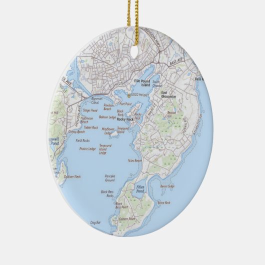 Fischerstadt Gloucester MA Ornament (Rechts)