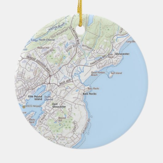 Fischerstadt Gloucester MA Ornament (Hinten)