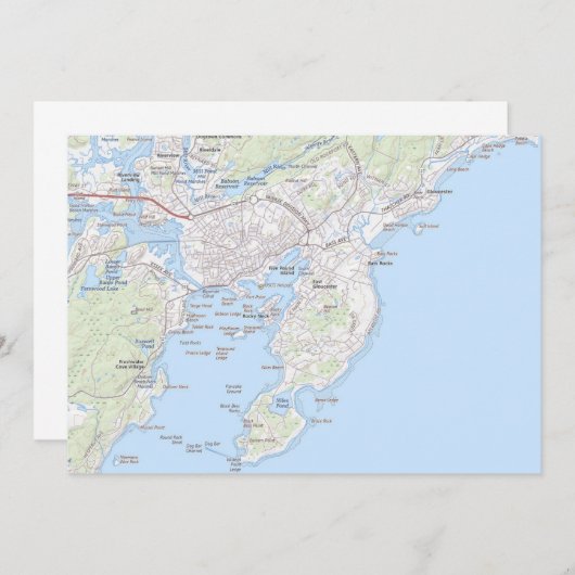 Fischerstadt Gloucester MA Postkarte (Vorne/Hinten)