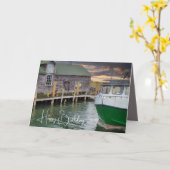 Fischerstadt Michigan Geburtstag Karte (Gelbe Blume)