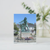 Fischerstatue Postkarte (Stehend Vorderseite)