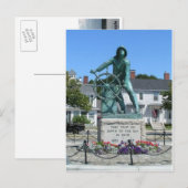 Fischerstatue Postkarte (Vorne/Hinten)