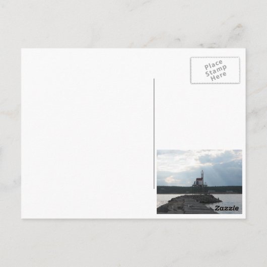 Fischerstatue Postkarte (Rückseite)