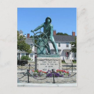 Fischerstatue Postkarte