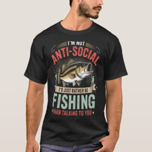 Fischerwitz, ich bin nicht asozial, Fischer, Fisch T-Shirt