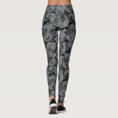 Fisches Muster, Doppelfarben b. Black BG Leggings (Rückseite)