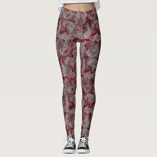 Fisches Muster, Doppelfarben b. DR BG Leggings (Vorderseite)