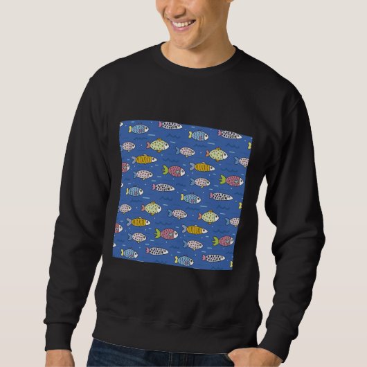 Fisches Muster Sweatshirt (Vorderseite)