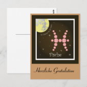 Fisches Sternzeichen-Postkartett Postkarte (Vorne/Hinten)