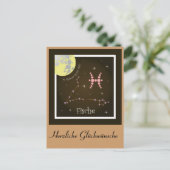 Fisches Sternzeichen-Postkartett Postkarte (Stehend Vorderseite)