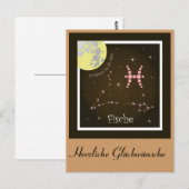 Fisches Sternzeichen-Postkartett Postkarte (Vorne/Hinten)