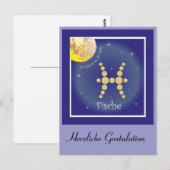 Fisches Sternzeichen-Postkartett Postkarte (Vorne/Hinten)