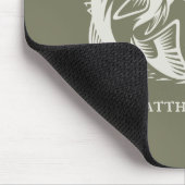 Fischewhisperer-lustiger Angler mit irgendeinem Mousepad (Ecke)