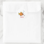 Fischextras Runder Aufkleber (Tasche)