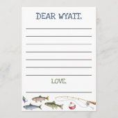 Fischfang 1. Geburtstagszeit Kapselkarte Einladung (Vorderseite)